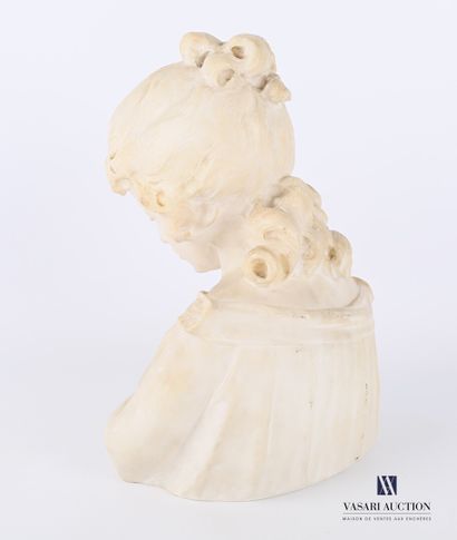Alabaster subject representing a pensive...