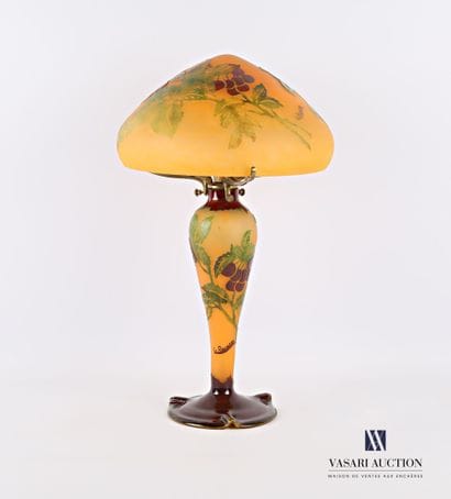 LA ROCHERE

Lampe en verre multicoule à décor...