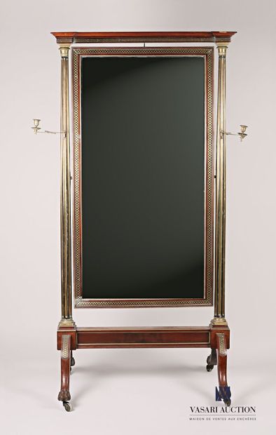 A mahogany and mahogany veneered psymee,...
