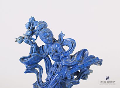 CHINA

Sculpture in blue hard stone showing...