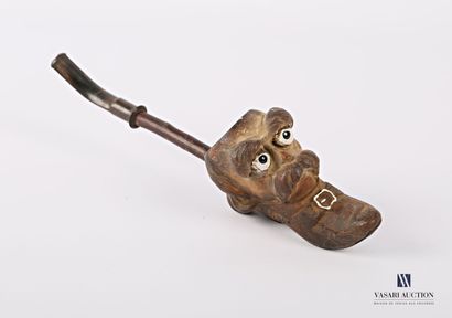 MAISON GAMBIER 

Clay pipe with bearded man's...