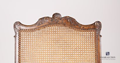 Armchair in natural wood, moulded and sculpted,...