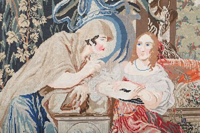 Wool embroidery representing a gallant scene

nineteenth...