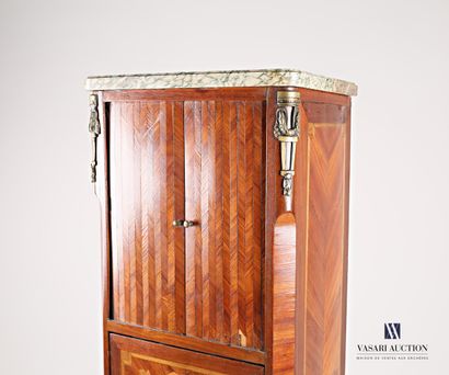 Storage cabinet in rosewood veneer inlaid...