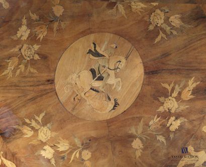 Dining room table in natural wood and veneer,...