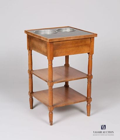Mahogany and mahogany veneer, the dark square...
