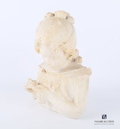 Alabaster subject representing a pensive...