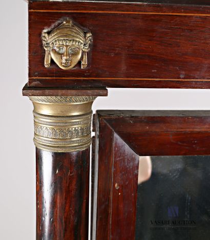 Psyche mirror in mahogany and mahogany veneer,...