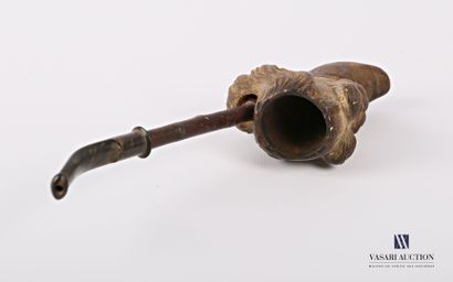 MAISON GAMBIER 

Clay pipe with bearded man's...
