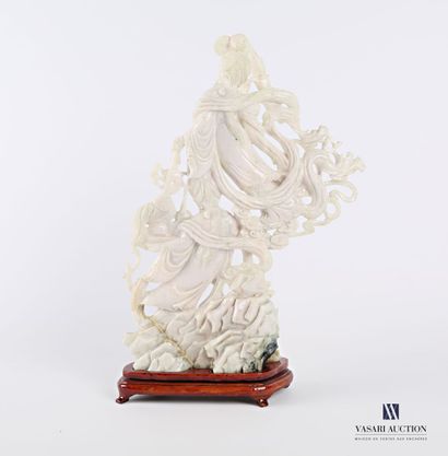 CHINA 

Hard stone sculpture depicting two...