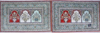 PERSE

Pair of silk carpets decorated with...