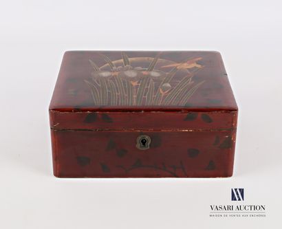 Rectangular box made of boiled lacquered...