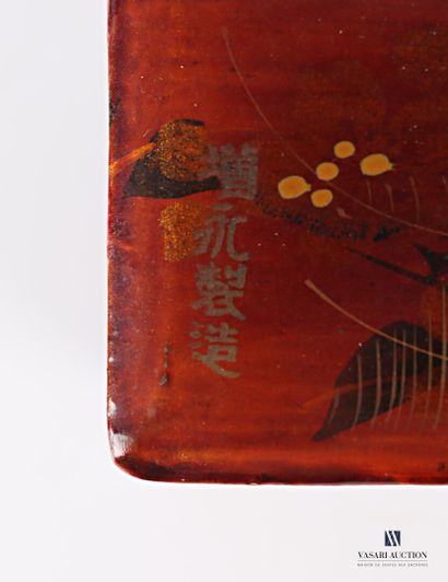 Rectangular box in boiled lacquered cardboard...