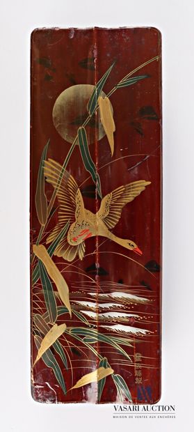 Rectangular glove box made of boiled lacquered...