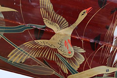 Rectangular glove box made of boiled lacquered...