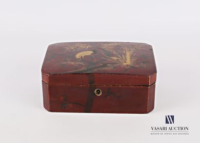 Rectangular box made of boiled lacquered...