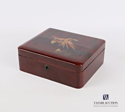 Rectangular box made of boiled lacquered...