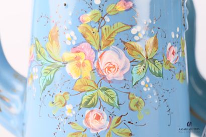 Set of six truncated cone-shaped enamelled...