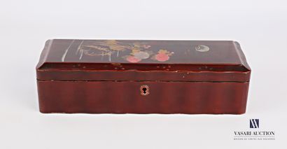 Rectangular glove box with slightly moving...