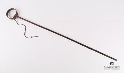 Wooden curly-headed cattail with engraved...
