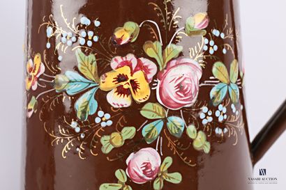 Two truncated cone-shaped enamelled metal...