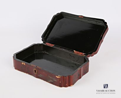 Rectangular box made of boiled lacquered...