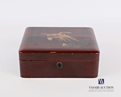 Rectangular box made of boiled lacquered...