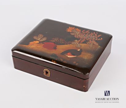 Rectangular box made of boiled lacquered...
