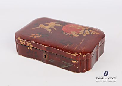 Rectangular box made of boiled lacquered...