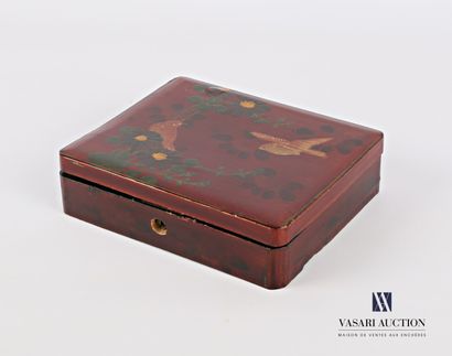 Rectangular box made of boiled lacquered...