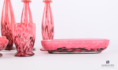 Nécessaire de toilette en verre jaspé dans...