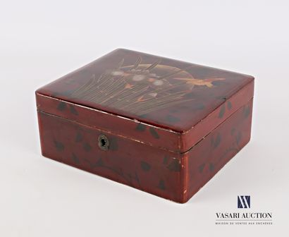Rectangular box made of boiled lacquered...