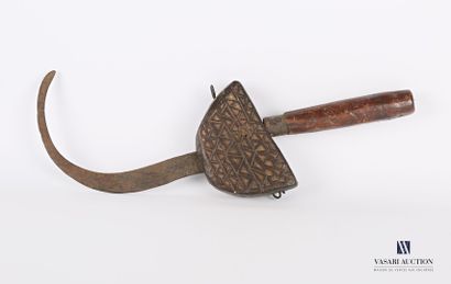 Wrought iron rice straw sickles with wooden...