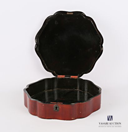 Lacquered boiled cardboard box with an animated...