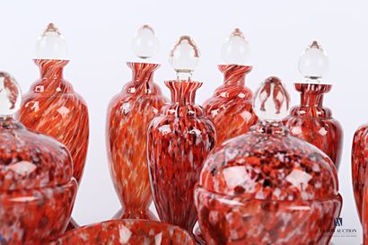 Nécessaire de toilette en verre jaspé dans...