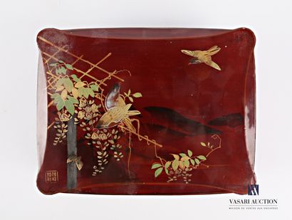 Rectangular box made of boiled lacquered...