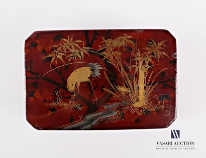 Rectangular box made of boiled lacquered...