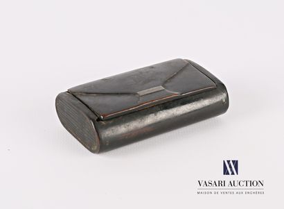 Snuffbox in stained wood, rectangular shape,...