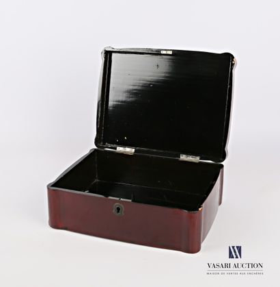 Rectangular box made of boiled lacquered...