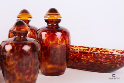Nécessaire de toilette en verre tacheté à...