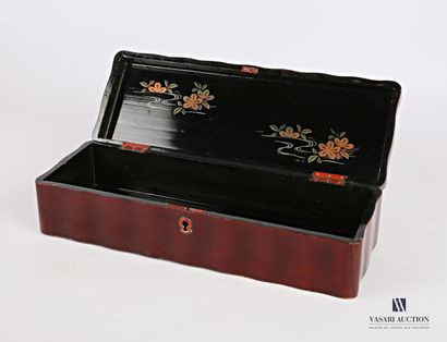 Rectangular glove box with slightly moving...
