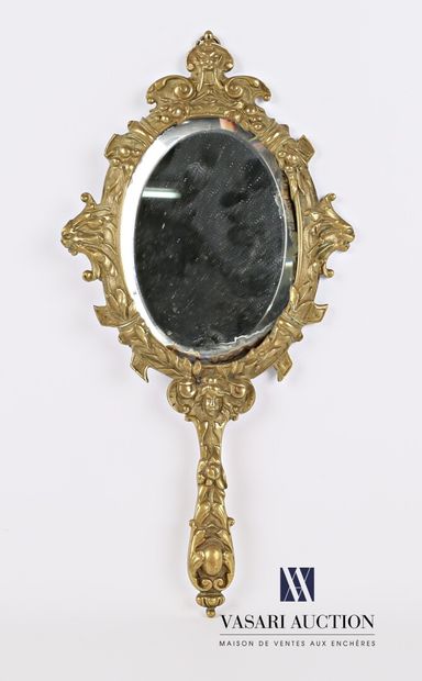 Face to face in bronze, the bevelled oval...