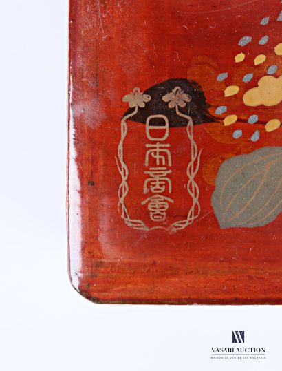 Rectangular box in boiled lacquered cardboard...