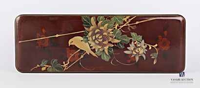 Rectangular glove box made of boiled lacquered...