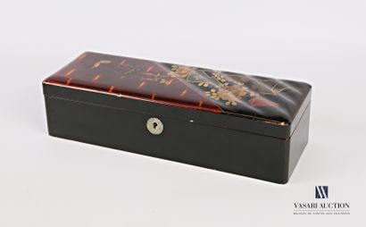 Rectangular glove box made of boiled lacquered...