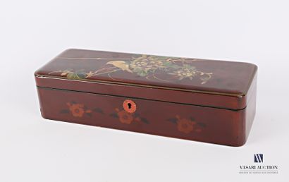 Rectangular glove box made of boiled lacquered...