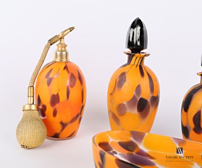 Nécessaire de toilette en verre tacheté de...