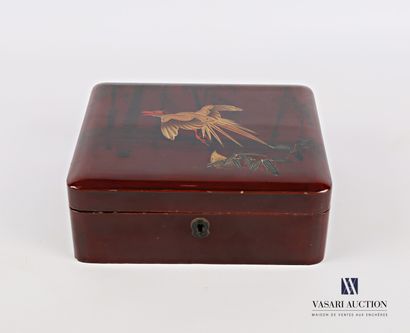 Rectangular box made of boiled lacquered...