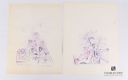 REJAS Pablo (XXème siècle)

Lot de deux dessins...
