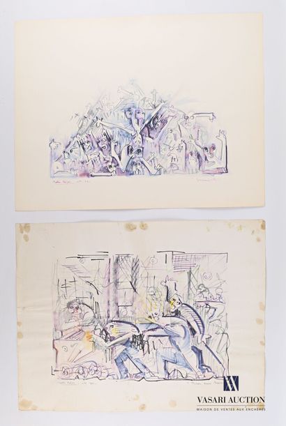REJAS Pablo (XXème siècle)

Lot de deux dessins...